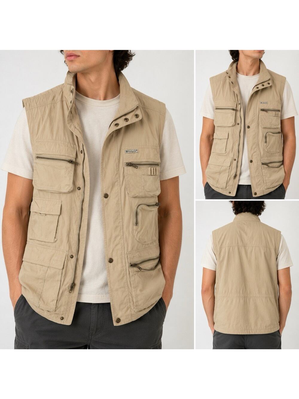 Weekender Traveler Adventure Series Utility Vest Men Small Khaki‎ Fishing Safari